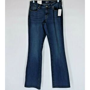 NWT Style & Co Dark Wash Blue Denim Curvy-Fit Boot Cut Jeans Women's Size 4